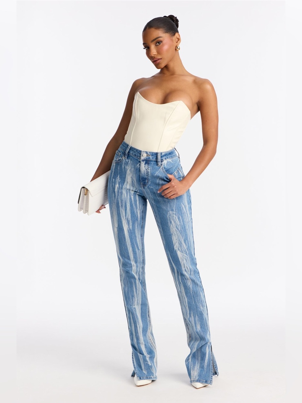 High-Rise Stacked Jeans